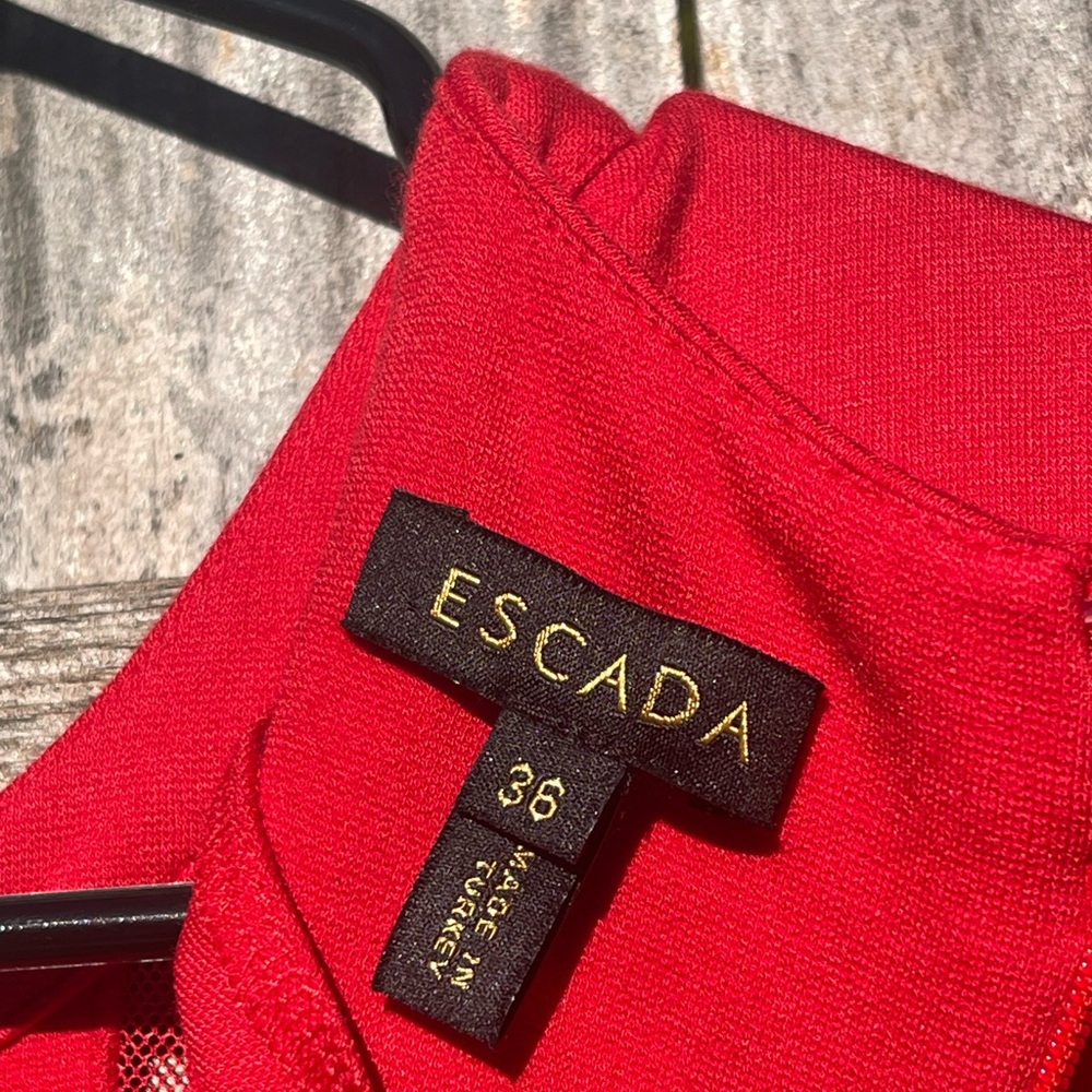 Escada Red Midi Dress - Picture 16 of 16